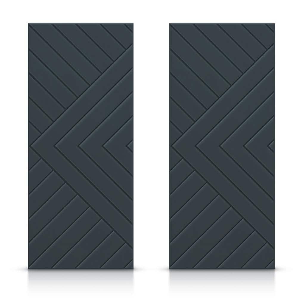 84 in. x 96 in. Hollow Core Charcoal Gray Stained Composite MDF Interior Double Closet Sliding Doors price history on PriceWatchPro