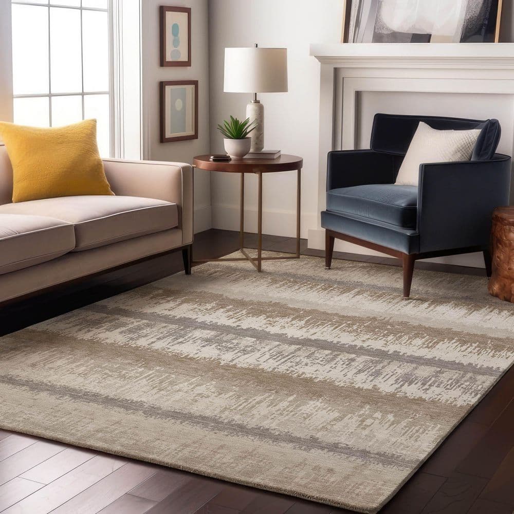 Mayfield Premium Machine Washable Abstract AMF1013 Ivory 10 ft. x 14 ft. Area Rug price history on PriceWatchPro