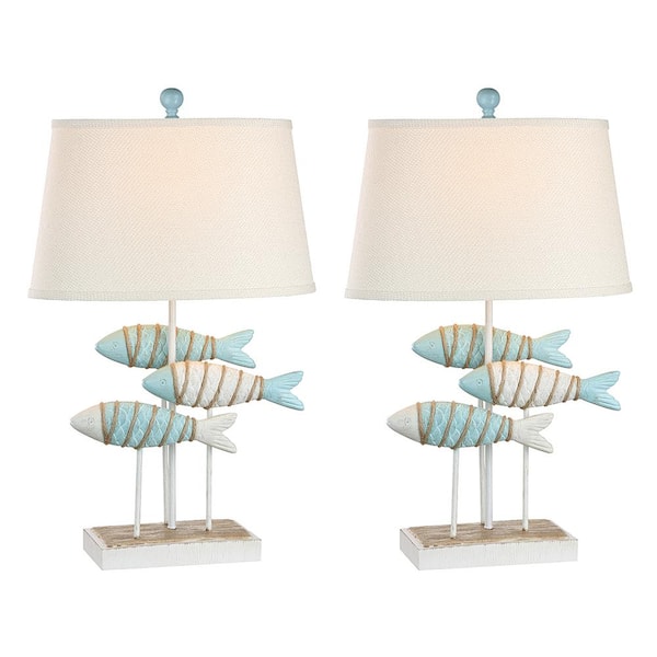 Unbranded 29 in. Glacier Blue Indoor Table Lamp Set