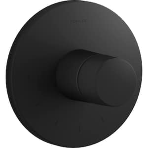 Components 1-Handle Thermostatic Valve Trim with Oyl Handle in Matte Black