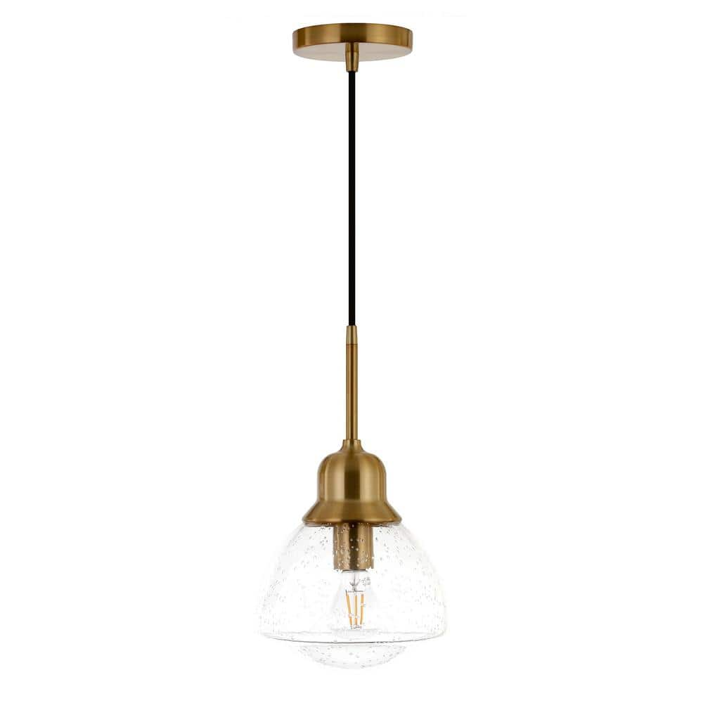 Camden&Wells - Brooks Seeded Glass Pendant - Brass