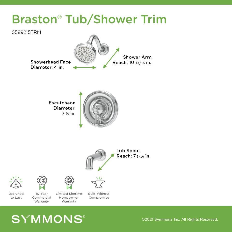 Polished Chrome HydroMersion Tub and Shower Faucet Set