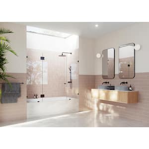 69 in. W x 58.25 in. H 3-Panel Inline Pivot Frameless Tub Door