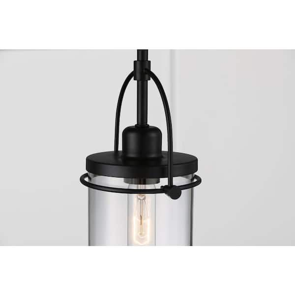 GLUCKSTEINELEMENTS Lowell 1-Light Black Pendant