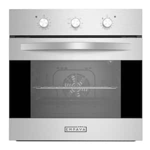 24 in. Single Electric Wall Oven in Stainless Steel with Convection Fan and Konb Controls