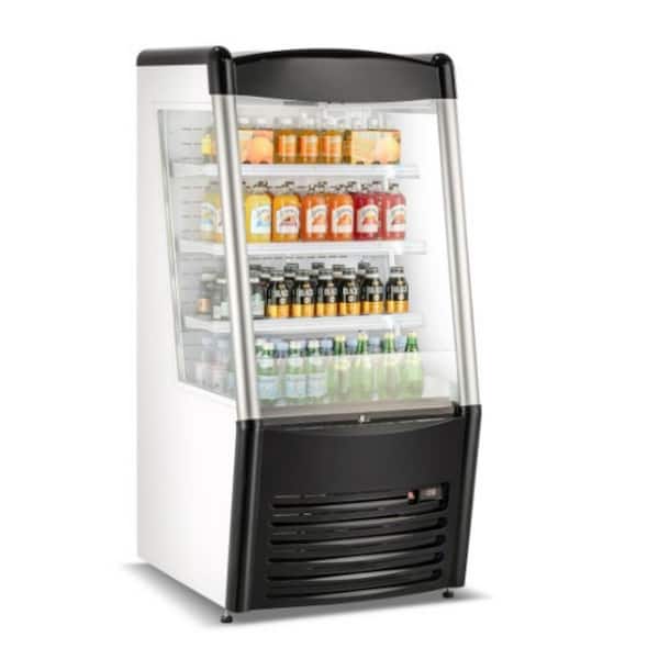 Cooler Depot 29 in. W 8.6 cu. ft. Commercial Open Air Refrigerator Merchandiser Display in Silver