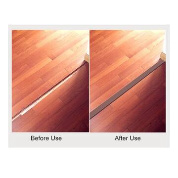 Wellco 1.5 in. x 16.4 ft. Brown Floor Transition Strip Self Adhesive For Joining Floor Gaps, Carpet Threshold Transition FTS15164B