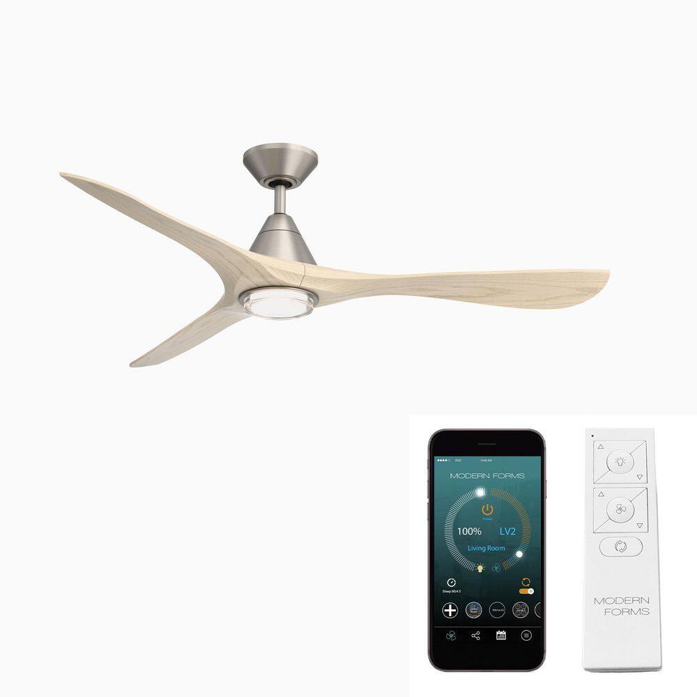 Carve 60 in. Smart Indoor/Outdoor Antique Nickel/White Oak Downrod Mount Standard Ceiling Fan 4CCT Integrated LED price history on PriceWatchPro
