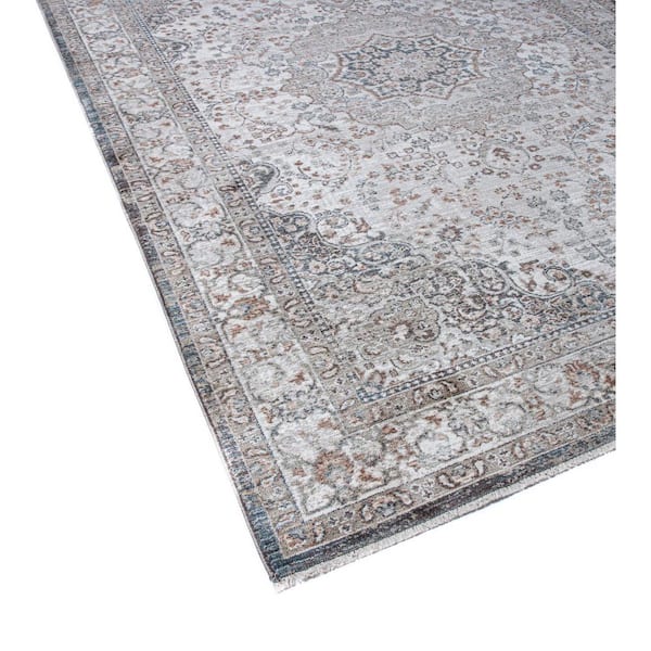 Legacy Ivory 8 ft. x 10 ft. (7 ft. 6 in. x 9 ft. 6 in.) Geometric Transitional Area Rug