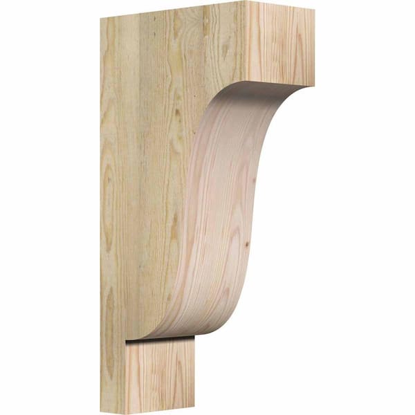 Ekena Millwork 6 in. x 12 in. x 24 in. Douglas Fir Newport Rough Sawn Corbel