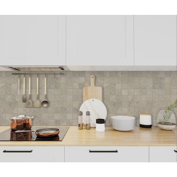 Legend Grey 12 in. x 12 in. Matte Porcelain Mesh-Mounted Mosaic Floor and Wall Tile (8 sq. ft./Case)