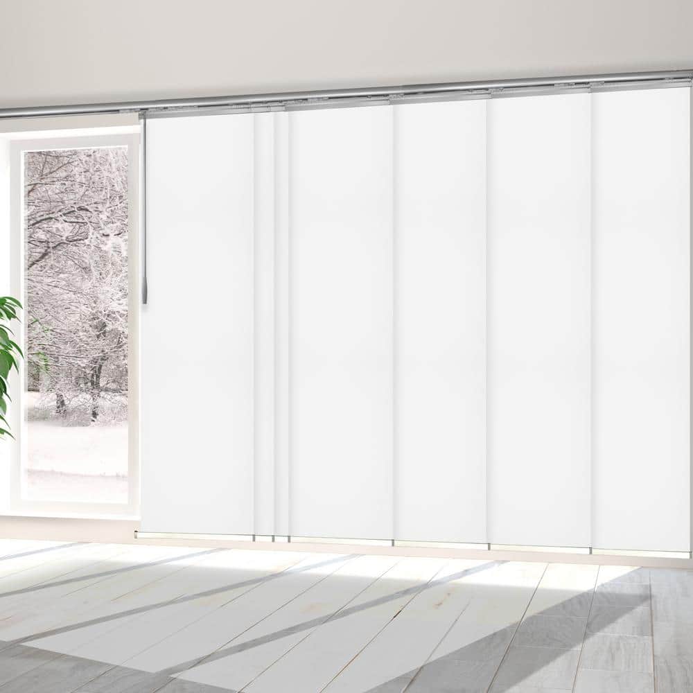 Alabaster 110 in. to 153 in. W x 94 in. L Adjustable 7-Panel, Satin Nickel Single Rail Panel Track with 23.5 in. Slates price history on PriceWatchPro