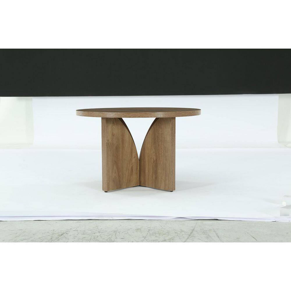 31.5 in. Oak Round Wood Coffee Table, Modern Center Table with Sturdy X-Shaped Base for Living Room, Small Spaces price history on PriceWatchPro