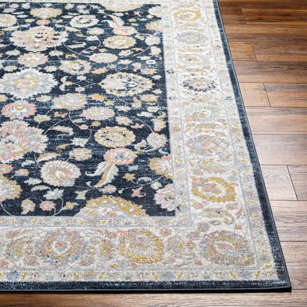 Artistic Weavers Lavadora 7 X 9 Charcoal Grey Indoor Medallion Global  Machine Washable Area Rug in the Rugs department at