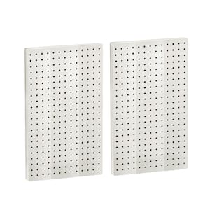 22 in H x 13.5 in W Pegboard White Styrene One Sided Panel (2-Pieces per Box)