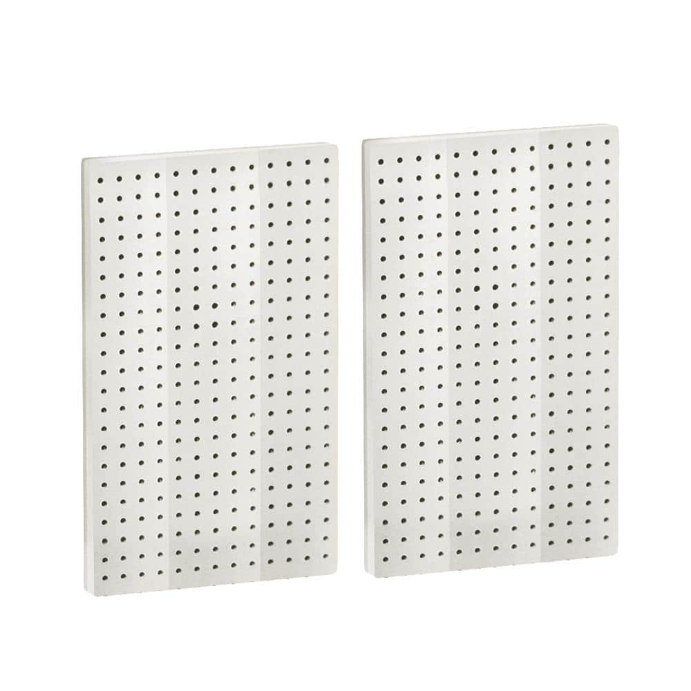 Azar Displays 22 in H x 13.5 in W Pegboard White Styrene One Sided Panel (2- Pieces per Box) 771322-WHT The Home Depot