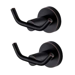 J-hook Double Robe/Towel Hook with 2-Piece in Oil Rubbed Bronze