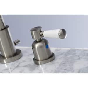 Paris 8 in. Widespread 2-Handle High-Arc Bathroom Faucet in Brushed Nickel