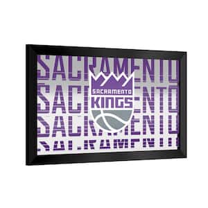 Sacramento Kings City 26 in. W x 15 in. H Wood Black Framed Mirror