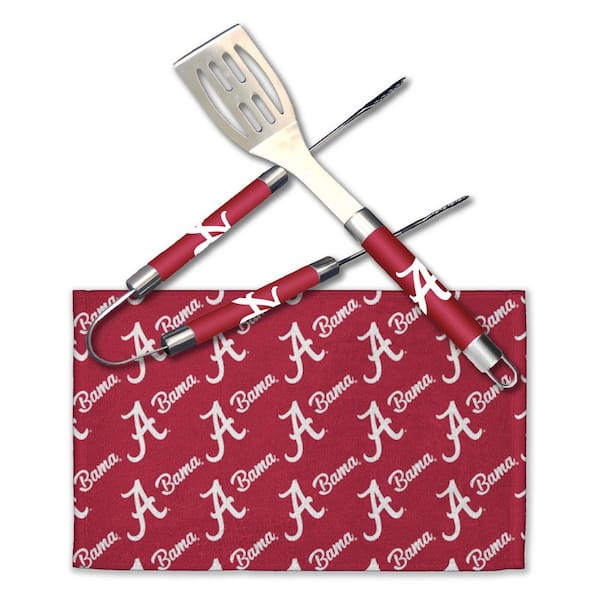 NCAA Alabama Stainless Steel BBQ Grilling Utensil Set Outdoor Kitchen Accessories