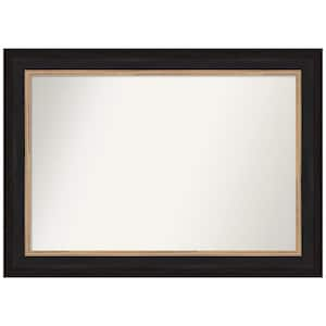 Vogue Black 42.5 in. W x 30.5 in. H Rectangle Non-Beveled Framed Wall Mirror in Black