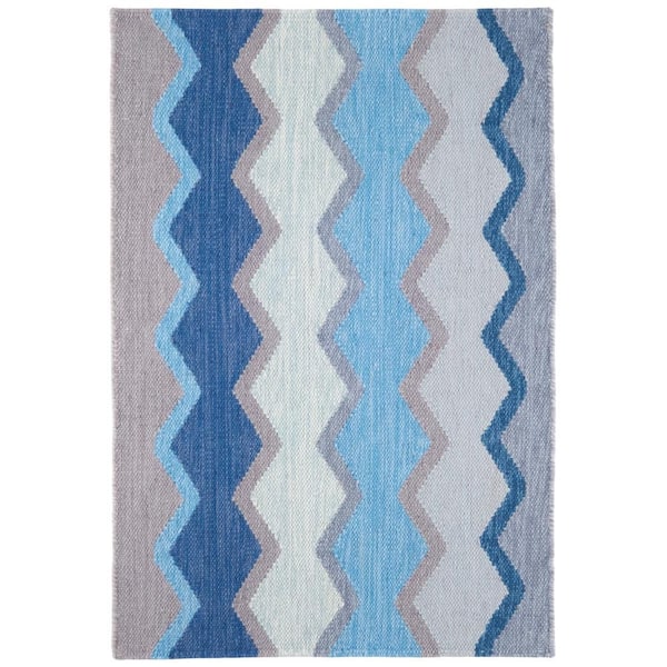 Safety Net Handwoven Blue 6 ft. x 9 ft. Outdoor Area Rug
