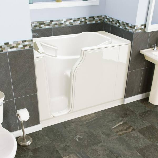 Gelcoat Entry 52 in. Walk-In Bathtub in Biscuit