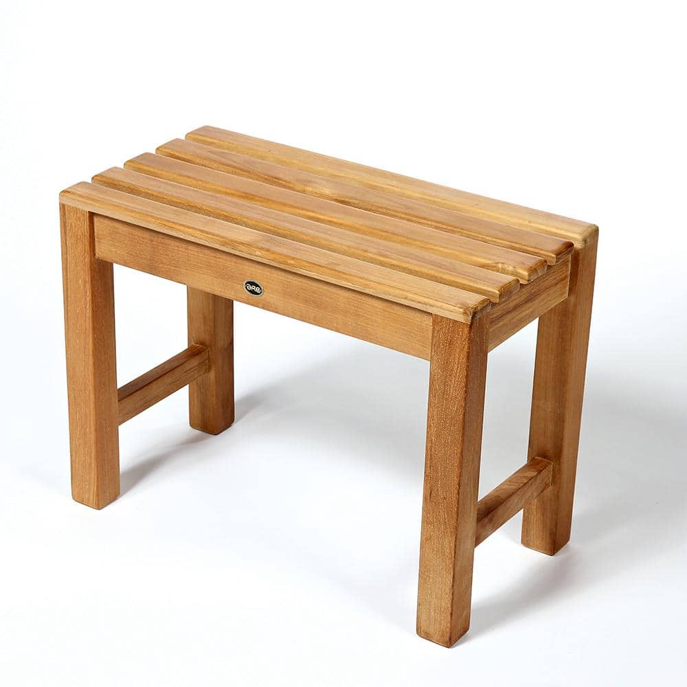 Elegant Teak Spa Safety Shower Bench - 23.5" Height