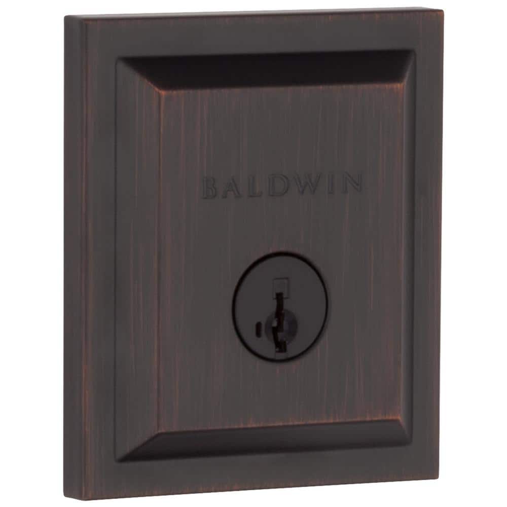 Baldwin Square Bronze Low Profile Single Cylinder Deadbolt