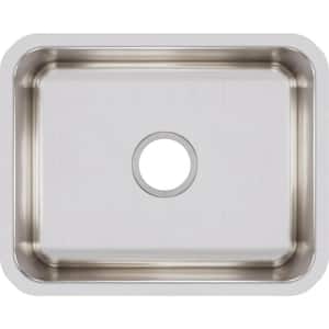 Lustertone Undermount Stainless Steel 21 in. Single Bowl Kitchen Sink