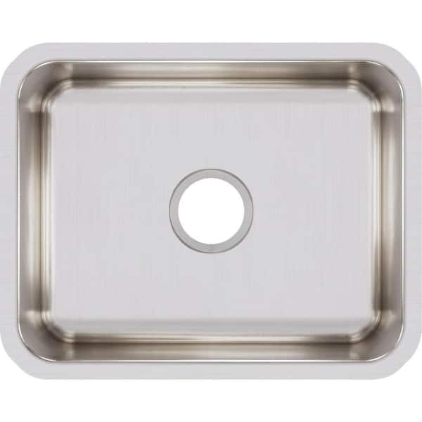 Elkay Lustertone 21in. Undermount 1 Bowl 18 Gauge  Stainless Steel Sink Only and No Accessories
