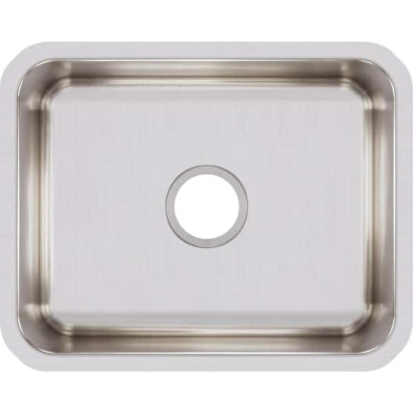 Elkay Lustertone 21 in. Undermount Single Bowl 18-Gauge Stainless Steel ...