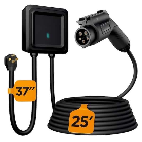 48-Volt Level 2 EV Charger with NEMA 14-50 Plug - 240V Smart Electric Vehicle Charging Station, 11.5KW, J1772 Connector