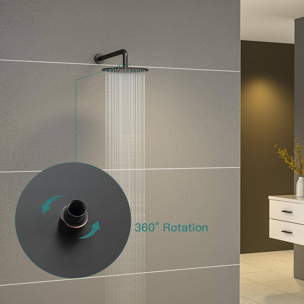 16" Oil Rubbed Bronze Wall Mounted Shower Arm