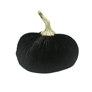 8.25 in. D x 8.5 in. H XX-Large Black Velvet Pumpkin
