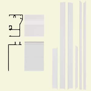 Remodel 6-9/16 in. x 1-1/4 in. x 84 in. White Aluminum Entry Door Frame Clad Kit with Brickmould
