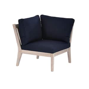 Tryton Midnight Navy Blue and Nat Corner Chair
