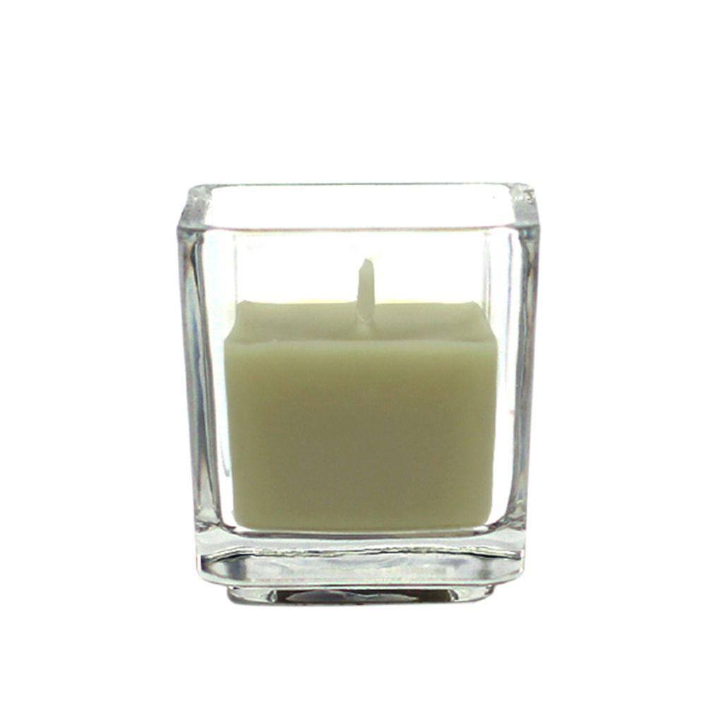 UPC 685024249200 product image for Zest Candle 2 in. Sage Green Square Glass Votive Candles (12-Box) | upcitemdb.com