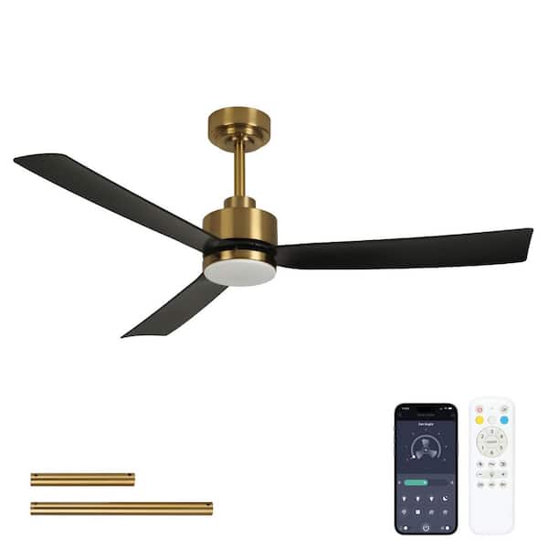 ☆☆☆ TOZING 52 in. Indoor Matte Black Gold Low Profile Modern LED