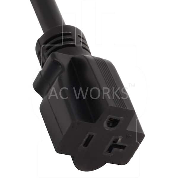Commercial adapter 1 Foot 12AWG 15 Amp to 20 Amp Plug Cord NEMA. 