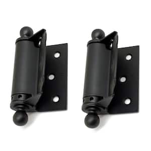 1-1/2 in. x 2-3/4 in. Solid Brass Adjustable Half Surface Hinge with Ball Finials in Oil-Rubbed Bronze (1-Pair)