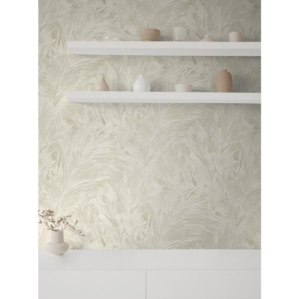 White Sands Mari Botanical Vinyl Unpasted Wallpaper Roll (60.75 sq. ft.)