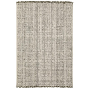 Gables Beige 7 ft. x 9 ft. Solid Distressed Polypropylene Indoor/Outdoor Area Rug