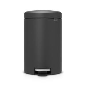 NewIcon 3.2 Gal. Mineral Infinite Grey Step-On Trash Can