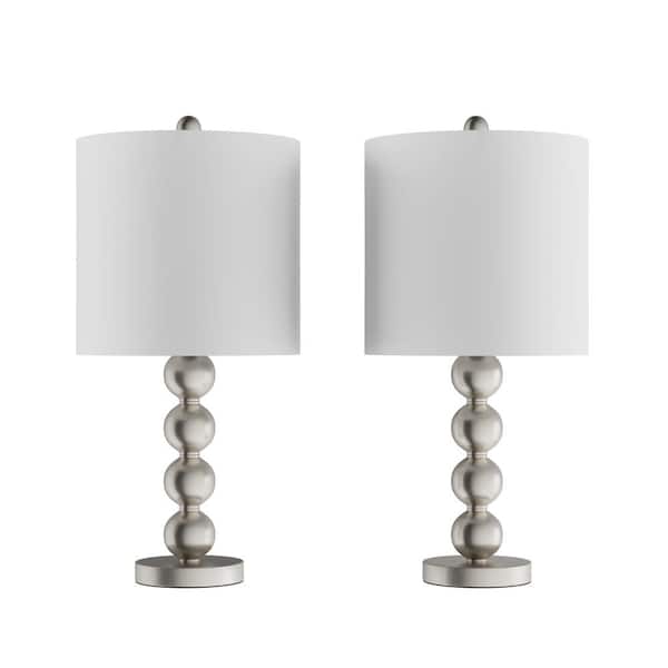 Lavish Home 24 5 In Contemporary, Silver Ball Lamp