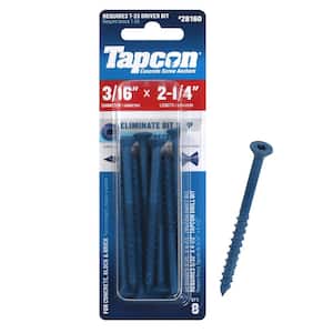 3/16 in. x 2-1/4 in. Star Flat-Head Concrete Anchors (8-Pack)