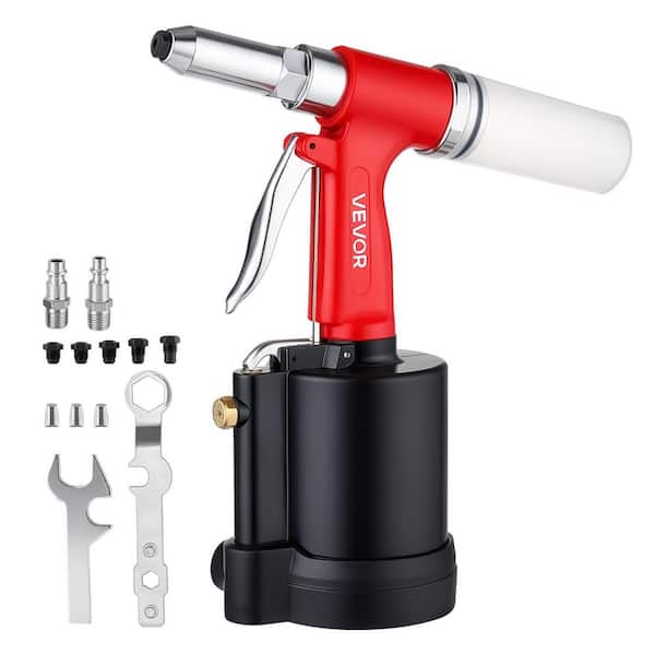 Rivet Gun Kit, 5/16 in. Nosepieces, 3924 lbs. Pulling Force, 3-Claw Grip, Straight Individual Pneumatic Air Tool