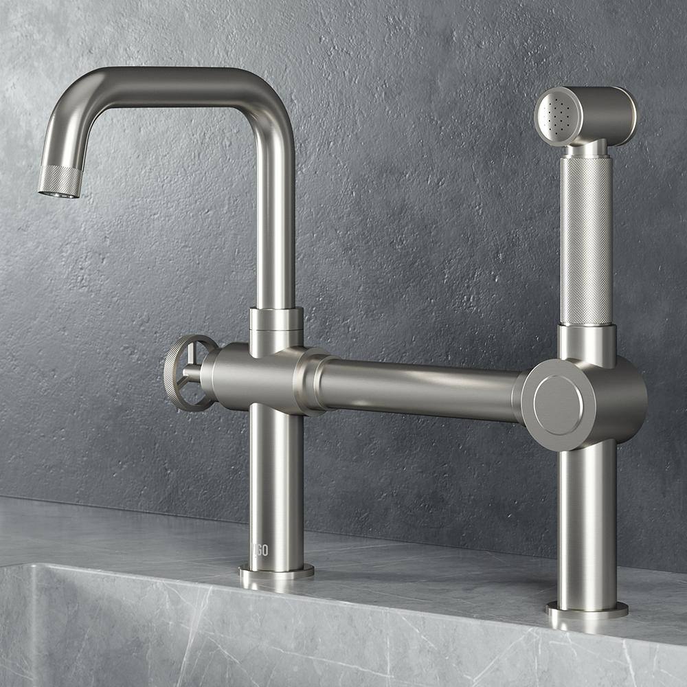 Cass Stainless Steel High-Arc Kitchen Faucet with Pull-Out Sprayer