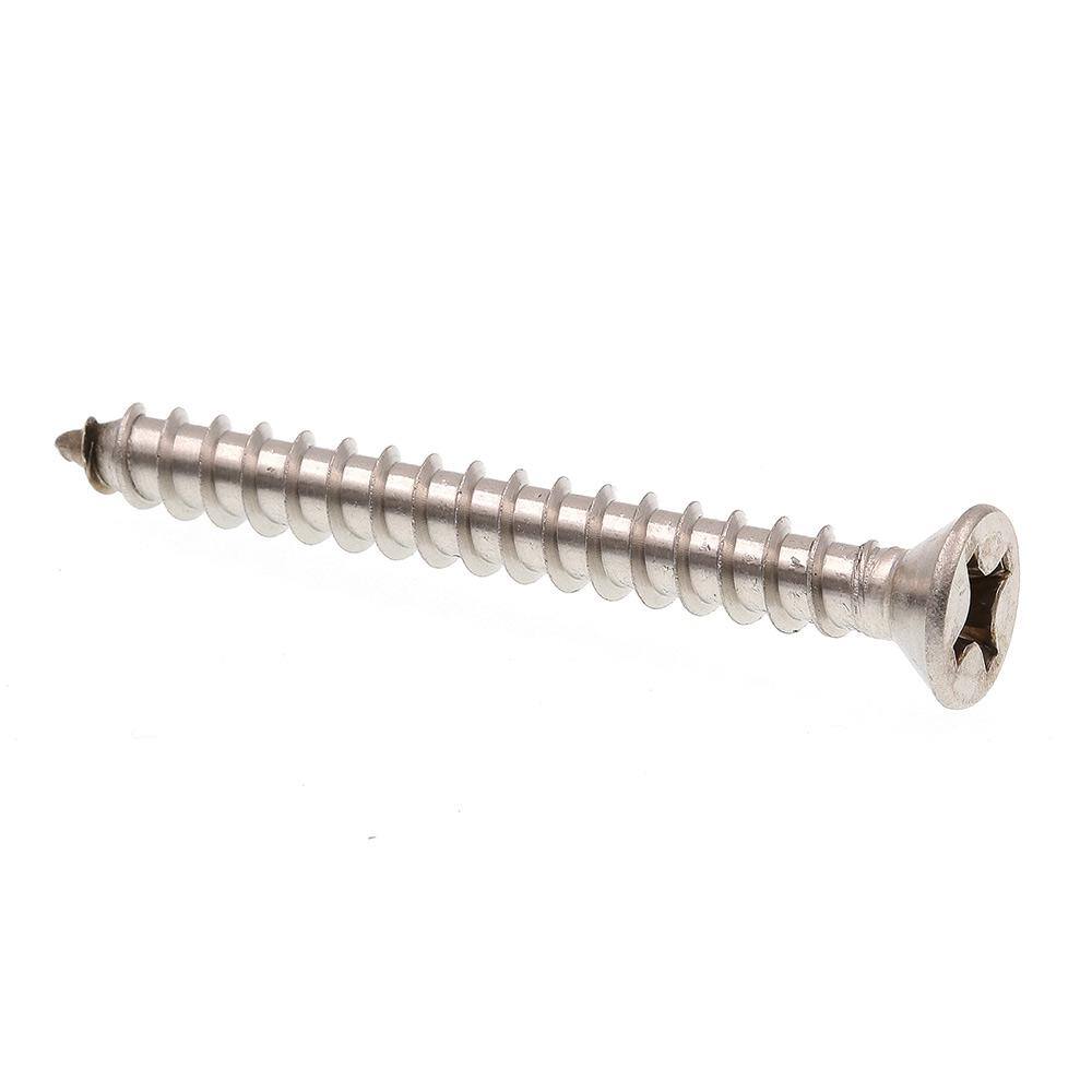 100 pcs Details about   18-8 Stainless Steel Slotted Flat Head Sheet Metal Screws #12 x 1.50" L 