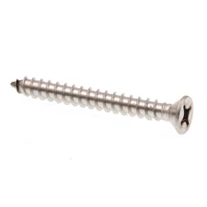#12 X 2 in. Grade 18-8 Stainless Steel Phillips Drive Flat Head Self-Tapping Sheet Metal Screws (100-Pack)